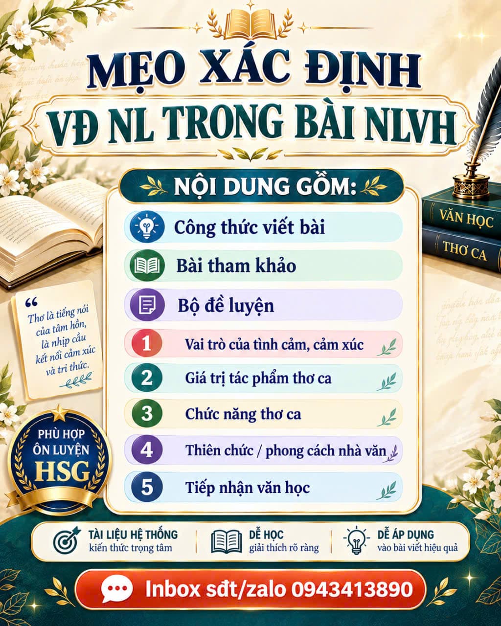 Mẹo xác định VĐNL trong bài NLVH rất hay